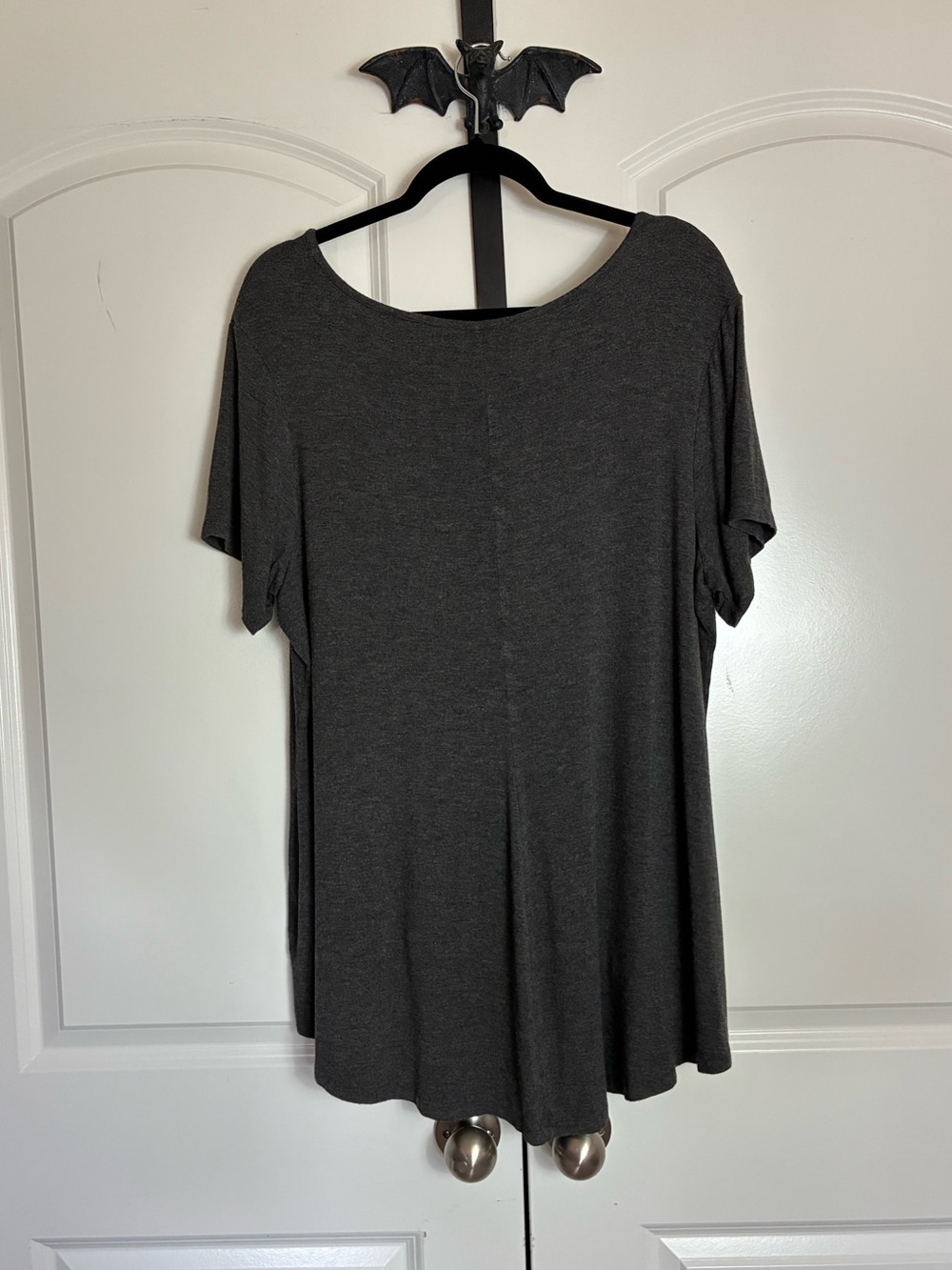 Philosophy Dolman Sleeve Charcoal Gray Women's Top High-Low size 1X - Picture 2 of 8